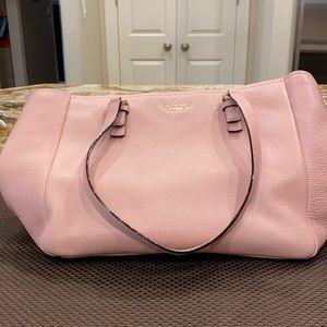 Kate Spade zippered tote. Pink, soft leather.